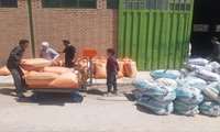 توزیع جو توسط صندوق حمایت از توسعه کشاورزی شهرستان اسفراین
