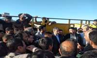 بازدید نماینده مجلس شورای اسلامی و مسئولان استانی از میدان عرضه دام بجنورد و دیدار با دامداران