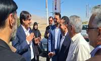 فرماندار شهرستان سملقان از مدیرکل امور اقتصادی وزارت جهاد کشاورزی و رییس سازمان جهاد کشاورزی  و دیگر مسئولین در ورودی این شهرستان استقبال کرد