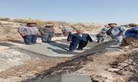 بازدید از روند اجرای پروژه بتنی جوی روستای تختمش 