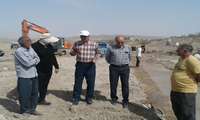 بازدید از پروژه عمرانی کف بند رودخانه گراتی با حضور مدیر جهاد کشاورزی شهرستان اسفراین