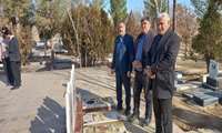 حضور سرپرست جهاد کشاورزی شهرستان مانه درمراسم غبار روبی وعطر افشانی گلزار شهدای پیش قلعه 