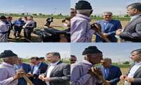 بازدید دکتر ساداتی نژاد وزیر جهاد کشاورزی از مزرعه 3 هکتاری چغندر قند در شهر حصار گرمخان