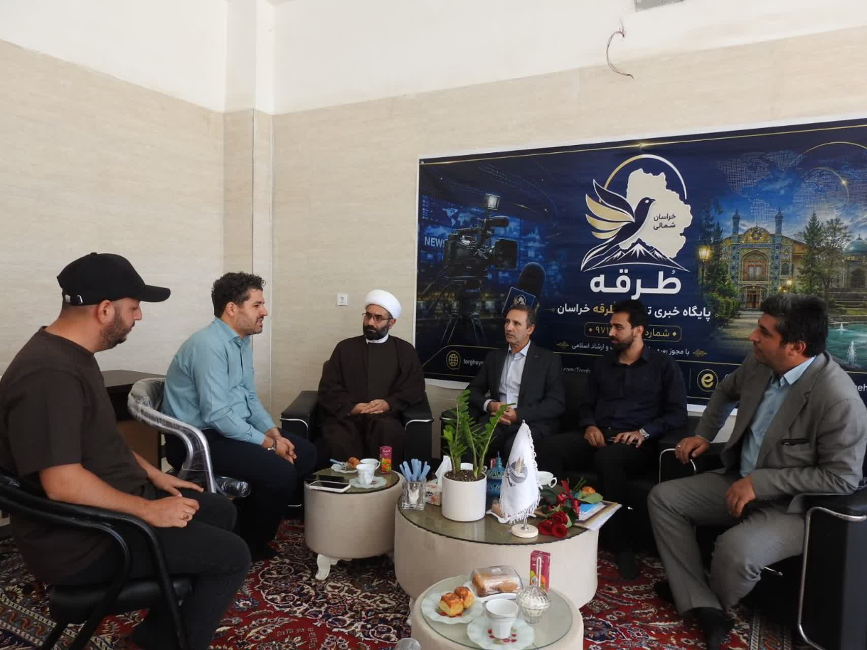حضور مسئولان سازمان جهاد کشاورزی خراسان شمالی در پایگاه خبری تازه های استان و پایگاه خبری طرقه بمناسبت هفته خبرنگار 